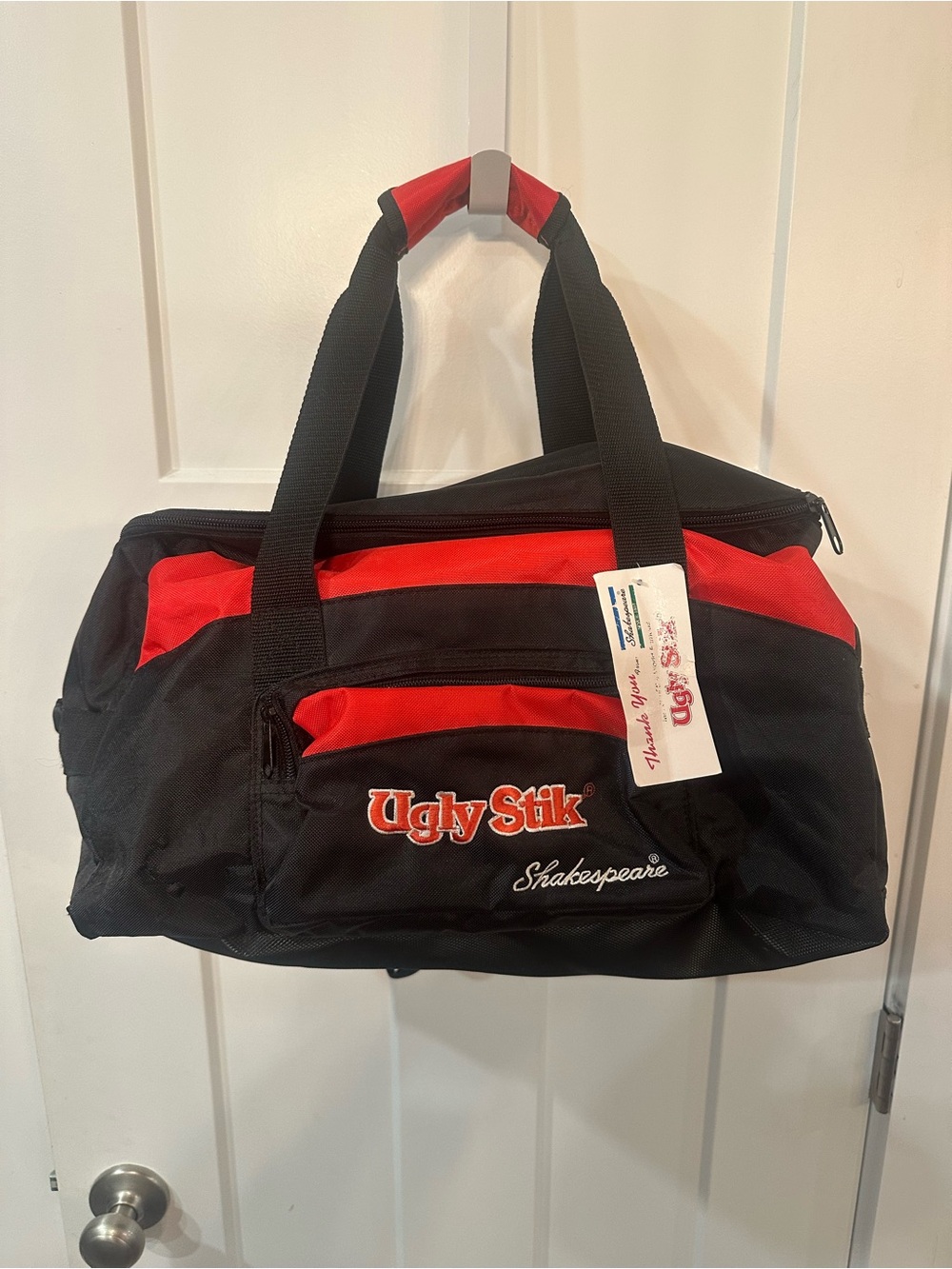 NWT SHAKESPEARE UGLY STICK Red Tackle Box Carrying Case Duffel Bag 10 x 18 x 9